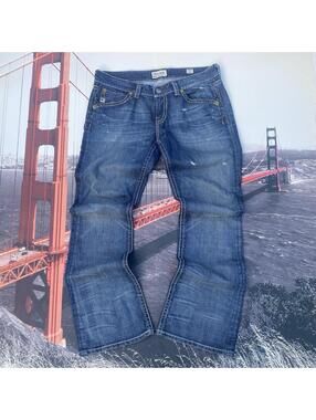 MEK Denim USA Women’s Cypress Bootcut Blue Jeans Size 32x34 Rare Vintage Y2K
